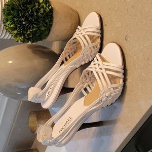 Michael Kors White, Heel Sandals
